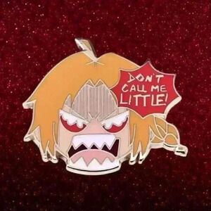 Fullmetal Alchemist Angry Edward Elric Don't Call Me Little Enamel Pin